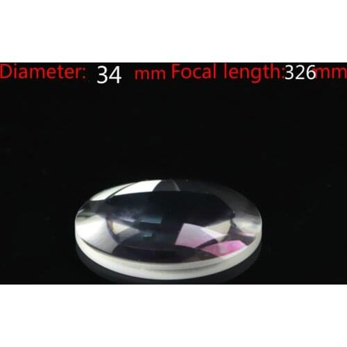K9 Plano-Convex Lens Focus Imaging, Diameter 34mm, Focal Length F=326mm Optical Lens/optical Element/precision Optical Lens