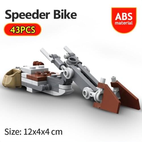 Star Space Series Plan Wars Building Blocks MOC Movie Speeder Bike Model Bricks Kids DIY Assembly Toys for Children Xmas Gift