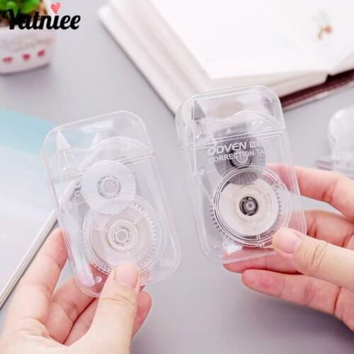 Yatniee Correction Tape Roller Cute and Portable Press-type White Sticker Error Eraser Tape School Office Supplies Stationery