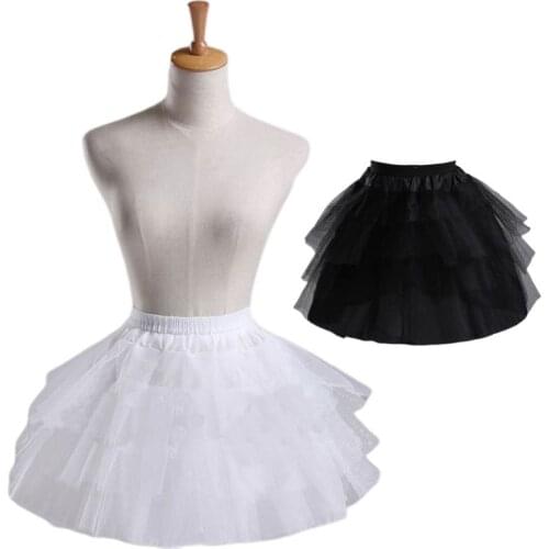 Cosplay Maid Wear Lolita Pettiskirt Short no Hoops Petticoat Girls Ballet Mesh Yarn Skirt Petticoats