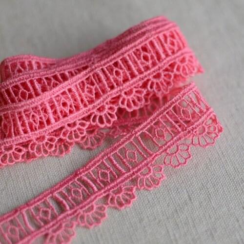 15Yards 2.3cm DIY Lace Trim High Quality Lace Trimmings For Sewing Water Soluble Doll Lace Applique Wedding Party Decoration