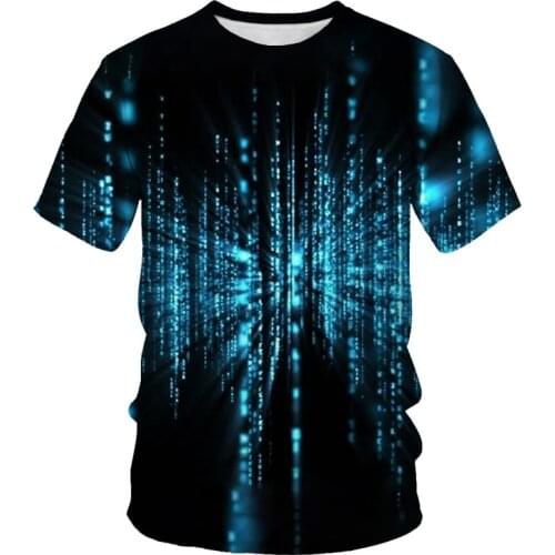 New summer water drop short-sleeved T-shirt 3D fashion printing Harajuku O-neck fashion casual short-sleeved oversized T-shirt