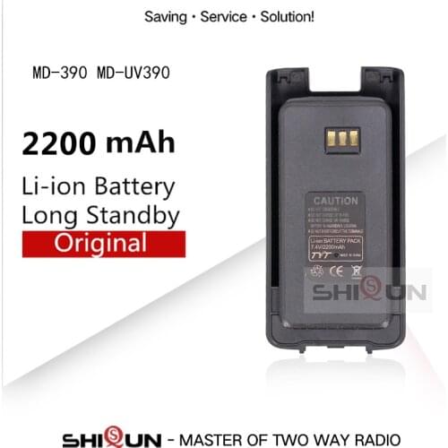 1PC Li-ion MD-390 Battery Pack TYT MD 390 MD-UV390 DMR Radio 7.4V 2200mAh Battery for MD-390 Digital Radio TYT Accessory