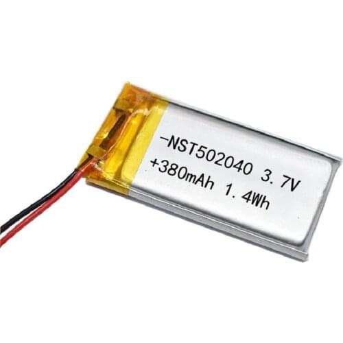 380mAh 502040 Lithium Polymer LiPo Rechargeable Battery ion cells For Mp3 Mp4 Mp5 DIY PAD DVD E-book bluetooth headset
