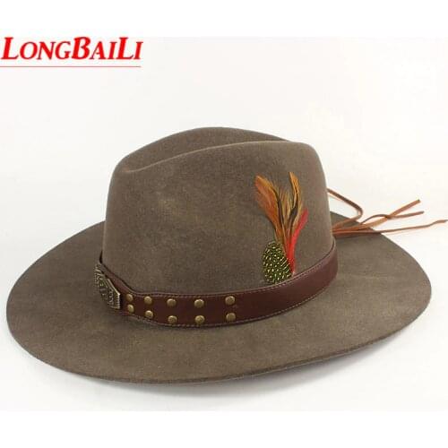 LongBaiLi Mens Cowboy Hats