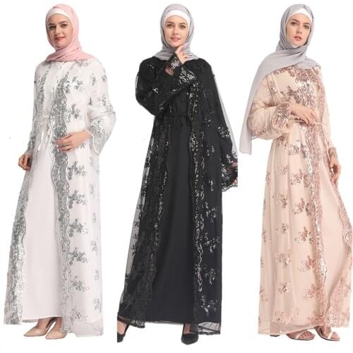 Muslim lace Abaya Dress Islamic Cardigan Kimono Long Robe Gowns Tunic Vestidos Middle East Ramadan Turkish Islamic abaya wq1018