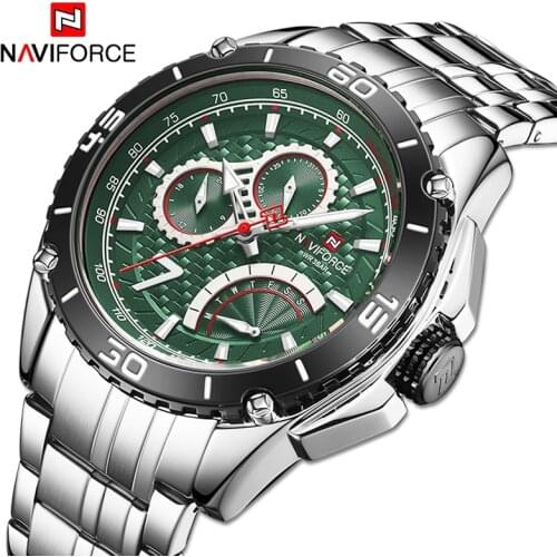 NAVIFORCE Brand Luxury Casual Mens Watches Date Week Fashion Luminous Clock Quartz Sport Waterproof Watch Men Relogio Masculino