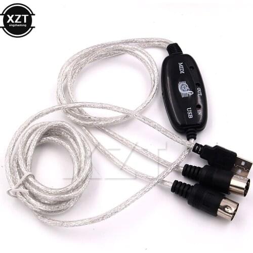 Newest Keyboard to PC USB MIDI Cable Converter PC to Music Keyboard Cord USB IN-OUT MIDI Interface Cable