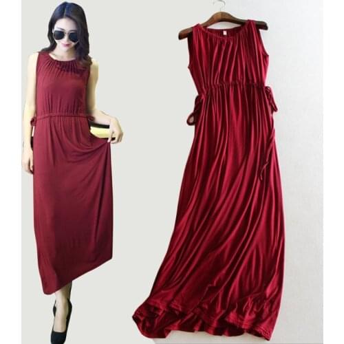 Maternity Clothes Outwear O-Neck Pregnancy Dresses Model Adjustable Dress For Pregnant Women Maternity Clothing Summer New