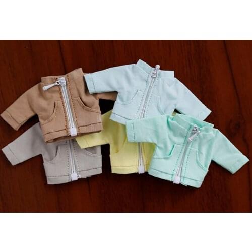 OB11 doll clothes suitable for Meijie pig GSC molly PICCODO zipper jacket pocket windbreaker doll accessories