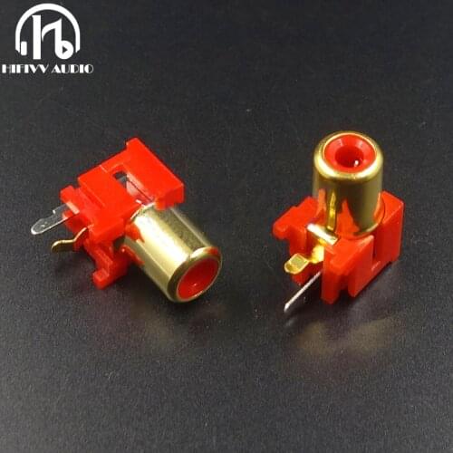 AV-8.4-5 Gold plating RCA Socket 90 Degree welding PCB for DAC decoder Coaxial Connector