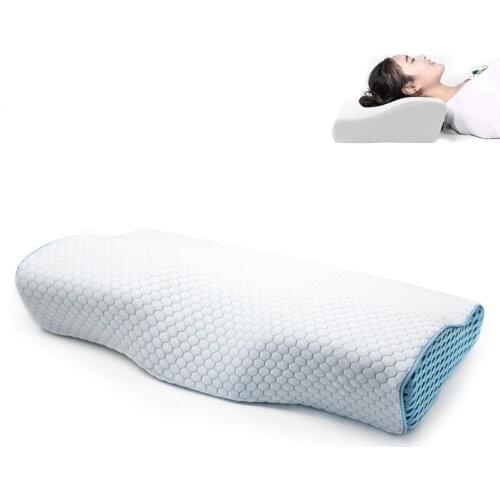 Memory Foam pillow massage pillow neck protection pillow Butterfly Shaped Pillow with hilton pillow case for bedroom and hotel