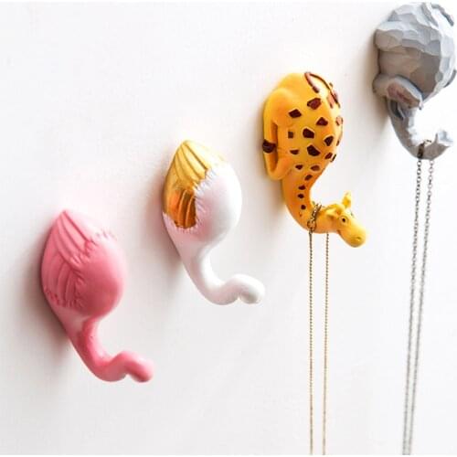 Wall Decor animal Hooks American Style Household Decor Hooks Multi-purpose Wall Coat Keys Bags Clothes Hook