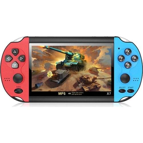 Powkiddy X7 4.3 inch LCD Handheld Game Player 8GB Pocket Game Console 5.1 Stereo Surround Multifunction Console with 3000 Games