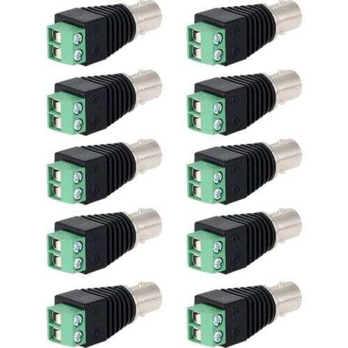 BNC Connector BNC Female Connector Adapter for Led Strip Lights Security Video Surveillance CCTV Camera DVR System Accessories