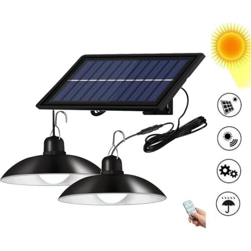 Retro Lampshade Solar Pendant Light Outdoor Indoor Lighting LED Solar Chandelier Lamp Courtyard Emergency Bulb Camping Lamp 3/6M