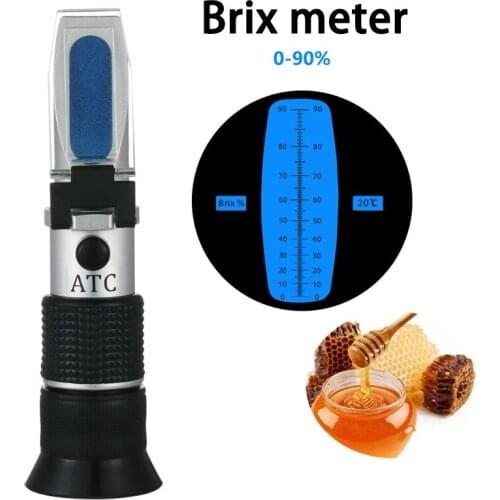 Handheld Refractometer honey Brix 0-90%(sugar content)Beekeeping Refraction honey concentration meter with ATC Beekeeping Meter