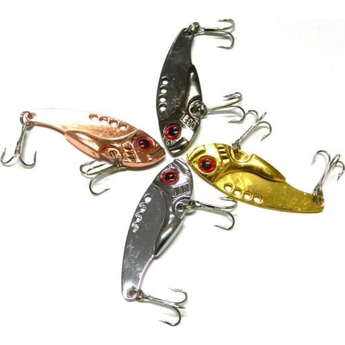 HENGJIA 50PCS VIBE Fishing lures 5.5CM 11G 8#hooks carp fishing tackle vibrator Lure fishing wobblers hard Bait Spoon Metal Lure