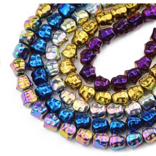 Blue,Gold,Green Maitreya Buddha Hematite Natural Stone 8MM 20pcs Loose Spacer Beads For Jewelry Making Diy Bracelet Accessories