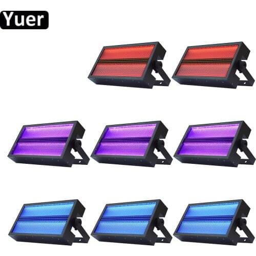 8Pcs/Lot Full Color LED Strobe Light Super Bright Stage Strobe Lighting DJ Disco Light For Party Club Bar Nightclub Strobe Light