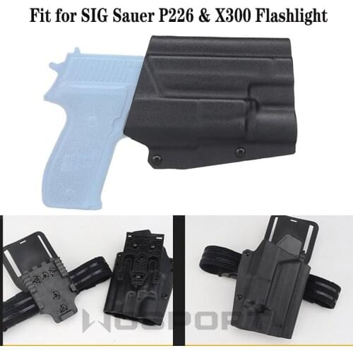 Tactical Gun Holster for Sig Sauer P226 X300 Flashlight Pistol Holster Gun Case with QLS Waist Paddle Hunting Accessories