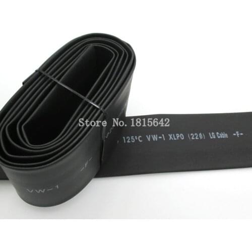 1 Meter 22mm Heat Shrink Heatshrink Heat Shrinkable Tubing Tube Sleeving Wrap Wire Black Color