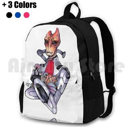 Mass Effect-Mordin Outdoor Hiking Backpack Waterproof Camping Travel Mass Effect Mordin Solus Copics Copic Video Games