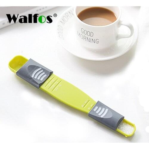 WALFOS Measure Cup Double End Eight Stalls Adjustable Scale Measuring Spoons Metering Spoon Baking Tool Kitchen Accessories