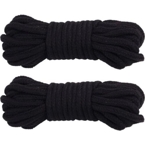 Wschic 2Pcs Soft Cotton Rope,32 Feet Multi-Function Natural Durable Braided