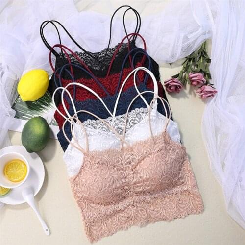 Female Lace Strap Wrapped Chest Shirt Top Underwear Bras Fashion Women Bralette Bra Female Tops
