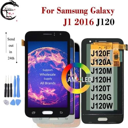4.5" AMOLED LCD For SAMSUNG Galaxy J1 2016 Display J120 SM-J120F/DS J120M J120G J120A J120H LCD Screen Touch Digitizer Assembly