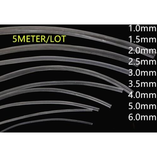 1 Meter/lot 2:1 transpare 1mm 1.5mm 2mm 2.5mm 3mm 3.5mm 4mm 5mm 6mm Heat Shrink