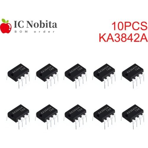 10PCS New KA3842A Charger Supply Chip Manifold Line IC DIP-8