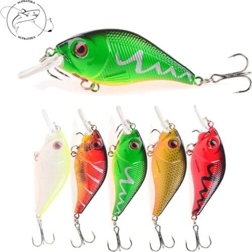 3D Eyes Diving Depth 2 Meters Fishing Lure Hard Bait 11G/7.5CM Artificial Crank Anti-Corrosion Bionic Plastic Fishing Bait