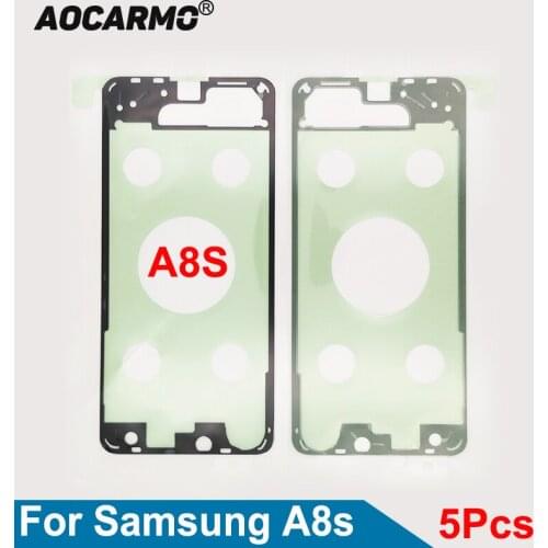 Aocarmo 5Pcs/Lot For Samsung Galaxy A8s SM-G8870 Back Adhesive Back Cover Waterproof Sticker Glue