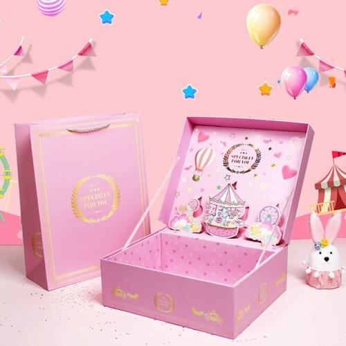 AVEBIEN Wedding Clamshell Creative Letters Cartoon High-end Three-dimensional Party Box Rectangular Large Gift Packaging Boxes