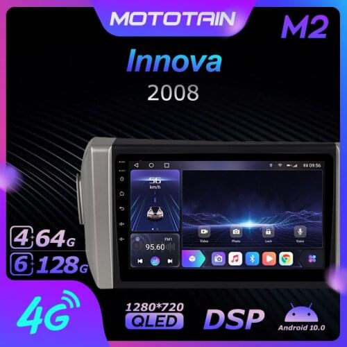 Mototain Autoradio automotive Radio 2 Din for Toyota Innova 2018 Android 10.0 Multimedia 4G LTE 6G Ram 128G Rom 1280*720
