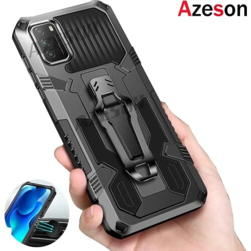 Azeson Shockproof Belt Clip Case For Xiaomi Redmi Note 10 5G Stand Holder Armor Cover Redmi Note 10 Pro Max Note 10S