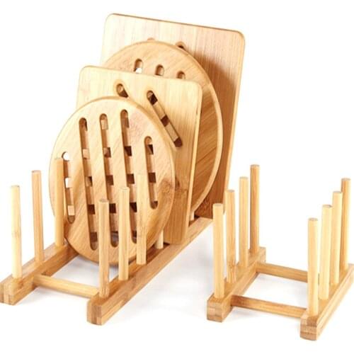 Bamboo Dish Rack Dishes Drainboard Drying Drainer Storage Kitchen Cabinet Organizer Flatware Dish Rack Shelf