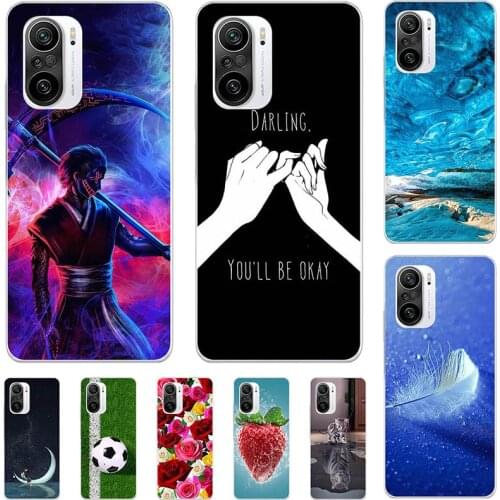 For Redmi K40 Pro K 40 6.67" Case Cartoon Pattern Soft TPU Cover Coque Animal Flower Shell