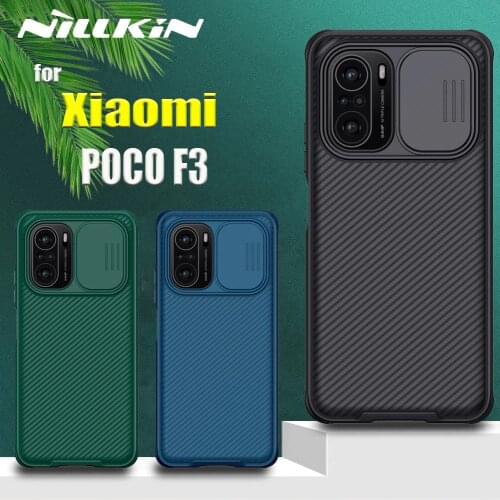 Nillkin Slide Camera Protection Case for Xiaomi POCO F3 Lens Protect Privacy Shockproof Phone Back Cover on POCO F3 Funda Capa