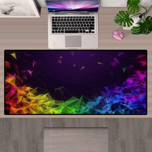 XGZ Color Triangle Large Mouse Pad with Non-slip Carpet Mousepad Large Keyboard Rubber Anti-skid Game Console Desk Pad