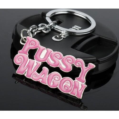 Dongsheng Rock Music Pussy Wagon Metal Keychain As Seen in Kill Bill Brand Uma Thurman Key Chains Chaveiro Car Key Rings-50