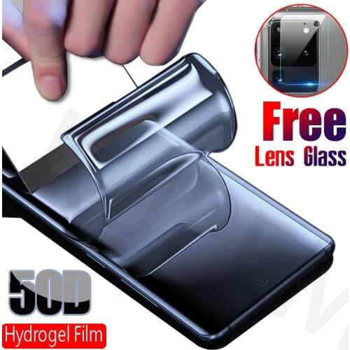 50D Front Back Full Cover Hydrogel Film For Samsung Galaxy S10 S9 S8 Plus Note 10 Screen Protector S20 Plus Ultra S 20 10E 9 8