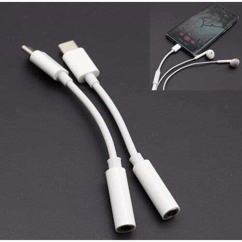 Type-C To 3.5mm Earphone Cable Adapter Usb 3.1 Type C USB-C Male To 3.5 AUX Audio Female Jack for Xiaomi 6 Mi6 Letv 2 Pro 2 Max2