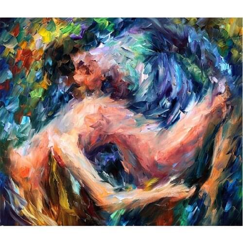 Colorful Sexy Girl Nude Women ans Man Oil Painting on Canvas Art Cuadros Posters and Prints Wall Art Picture for Living Room