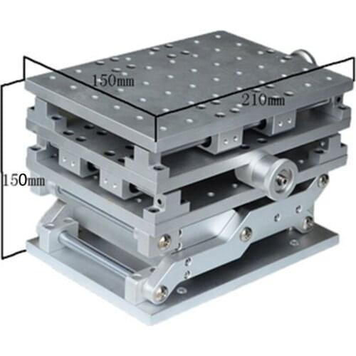 Portable 3D Workbench Laser Marking Engraving Machine 3 Axis Moving Table 210x150x150mm Optical Experiment XYZ AXIS Table Y