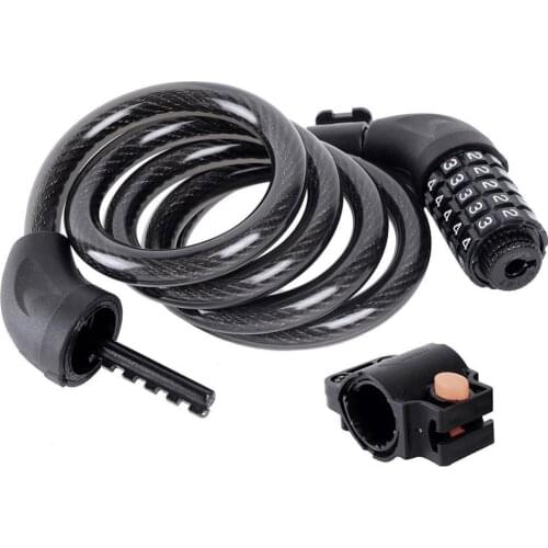 40%HOT MTB Road Bike Bicycle Security 5 Digit Combination Password Cable Chain Lock