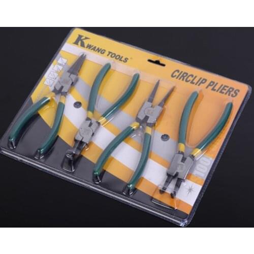 4pcs Heavy Duty 7" Circlip Pliers Set External Internal Snap Ring Plier Tools