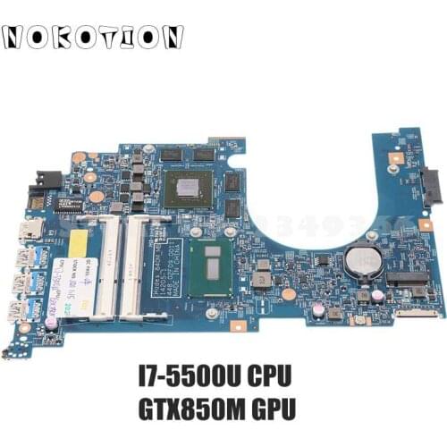 NOKOTION 14205-1 448.02F09.0011 For ACER Aspire VN7-571 Laptop Motherboard SR23W I7-5500U CPU GTX850M GPU